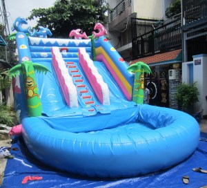 Nhà hơi nhà phao trượt nước